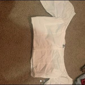 super cute white off the shoulder top !